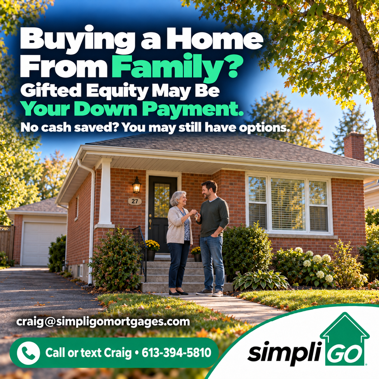 Buying a home from a family member without a cash down payment